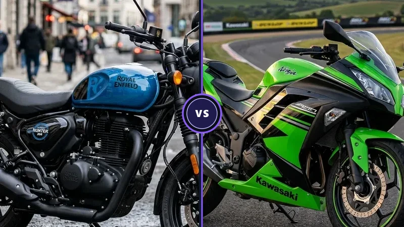 Royal Enfield Hunter 350 vs Kawasaki Ninja 300 Comparison 2026: Which One Should You Buy?
